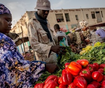 Produce market in Mauritania